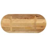 Dessus de table 80x40x2,5 cm ovale bois massif de manguier brut – Image 4