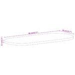Dessus de table 80x40x2,5 cm ovale bois massif de manguier brut – Image 7