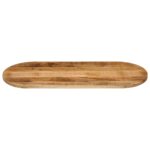 Dessus de table 100x40x2,5cm ovale bois massif de manguier brut – Image 2