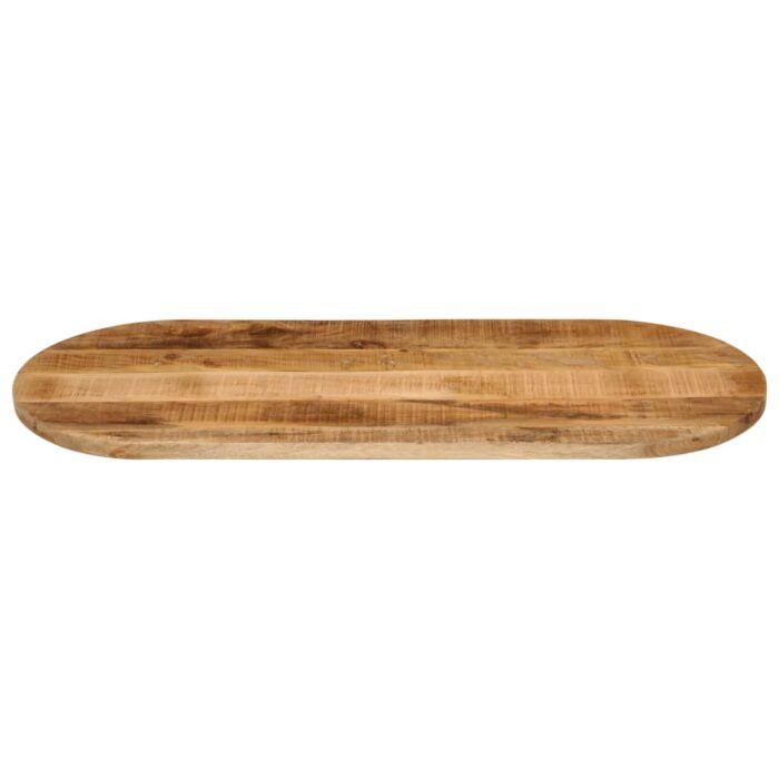 Dessus de table 100x40x2,5cm ovale bois massif de manguier brut – Image 2