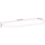 Dessus de table 100x40x2,5cm ovale bois massif de manguier brut – Image 7