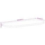 Dessus de table 120x50x2,5cm ovale bois massif de manguier brut – Image 7