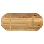 Dessus de table 80x40x3,8 cm ovale bois massif de manguier brut – Image 4
