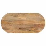 Dessus de table 140x50x2,5 cm ovale bois massif de manguier