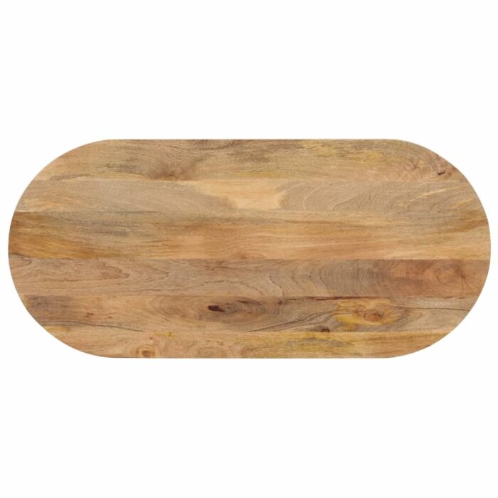 Dessus de table 140x50x2,5 cm ovale bois massif de manguier – Image 1