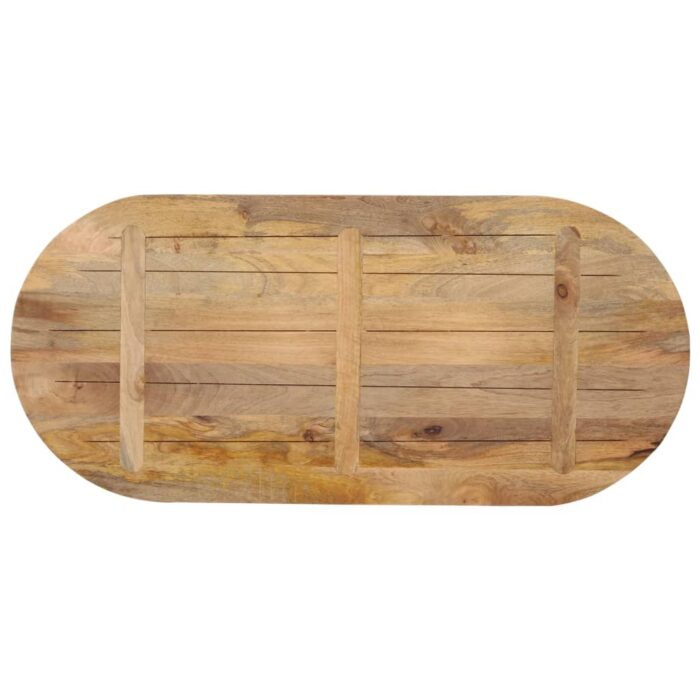 Dessus de table 140x50x2,5 cm ovale bois massif de manguier – Image 4