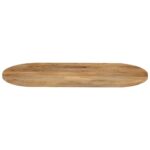 Dessus de table 80x40x3,8 cm ovale bois massif de manguier – Image 2