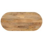 Dessus de table 110x50x3,8 cm ovale bois massif de manguier
