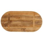 Dessus de table 80x40x2,5 cm ovale bois massif de manguier – Image 4
