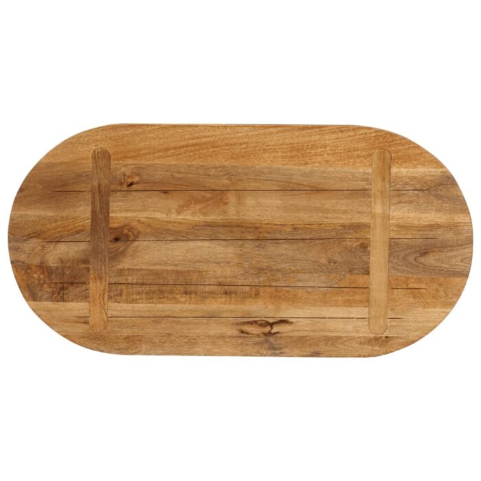 Dessus de table 80x40x2,5 cm ovale bois massif de manguier – Image 4