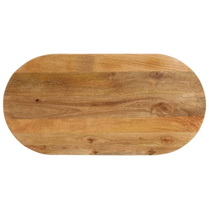 Dessus de table 90x40x3,8 cm ovale bois massif de manguier – Image 1