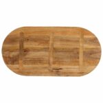 Dessus de table 90x40x3,8 cm ovale bois massif de manguier – Image 4