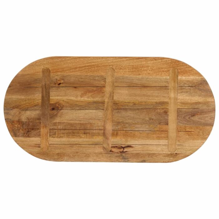 Dessus de table 90x40x3,8 cm ovale bois massif de manguier – Image 4