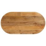 Dessus de table 110x50x3,8 cm ovale bois massif de manguier