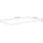 Dessus de bureau 80x50x2,5cm rectangulaire bois massif d'acacia – Image 7