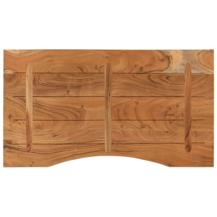 Dessus de bureau 90x50x2,5cm rectangulaire bois massif d'acacia – Image 3