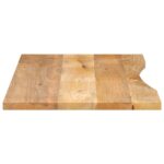 Dessus de bureau avec courbe 120x50x2,5 cm manguier massif brut – Image 3
