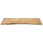Dessus de bureau avec courbe 80x60x2,5 cm manguier massif brut – Image 2