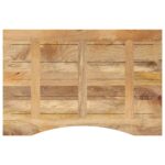 Dessus de bureau avec courbe 80x60x2,5 cm manguier massif brut – Image 4