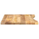 Dessus de bureau avec courbe 90x60x2,5 cm manguier massif brut – Image 3