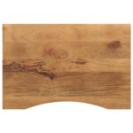 Dessus de bureau avec courbe 80x50x2,5 cm manguier massif brut