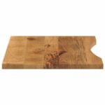 Dessus de bureau avec courbe 80x50x2,5 cm manguier massif brut – Image 3