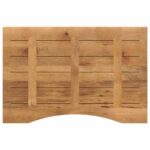 Dessus de bureau avec courbe 80x50x2,5 cm manguier massif brut – Image 4