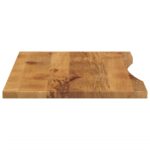 Dessus de bureau avec courbe 120x50x2,5 cm manguier massif brut – Image 3