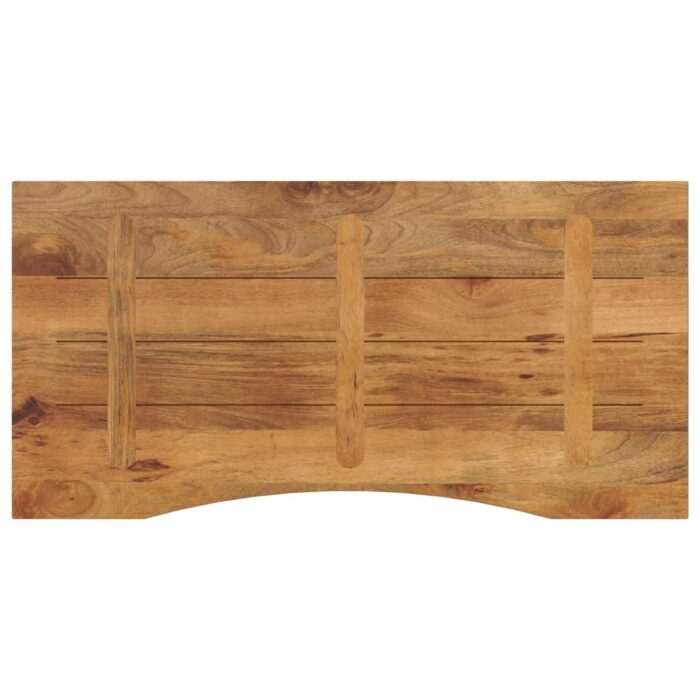 Dessus de bureau avec courbe 120x50x2,5 cm manguier massif brut – Image 4