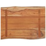 Dessus de table 50x40x2,5 cm rectangulaire bois massif d'acacia – Image 2