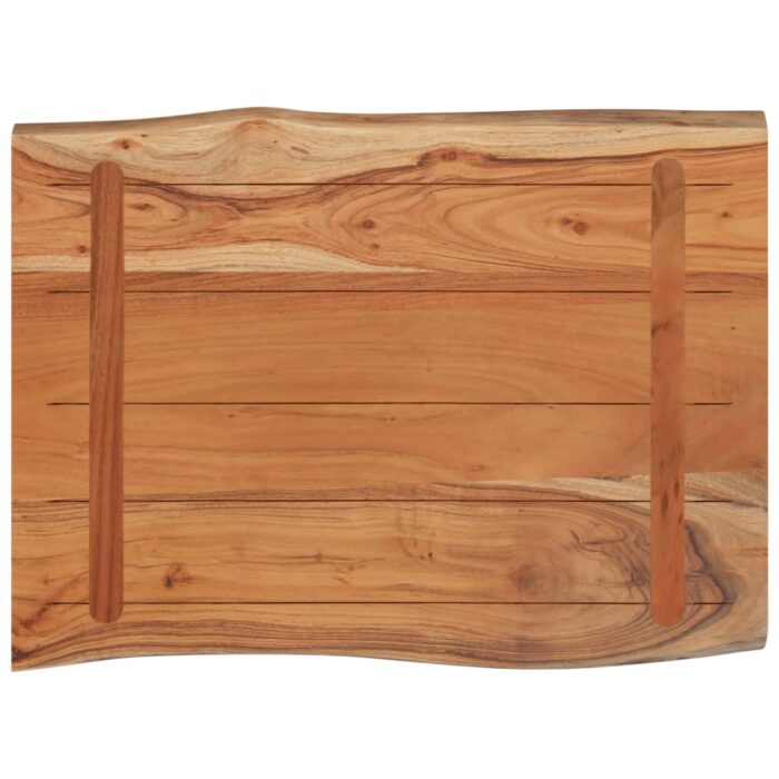 Dessus de table 80x60x2,5 cm rectangulaire bois massif acacia – Image 2