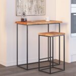 Dessus de table 80x60x2,5 cm rectangulaire bois massif acacia