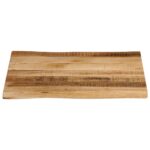 Dessus de table bord vivant 40x40x2,5 cm bois de manguier brut – Image 2