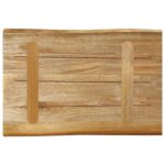 Dessus de table bord vivant 70x40x2,5 cm bois de manguier brut – Image 4