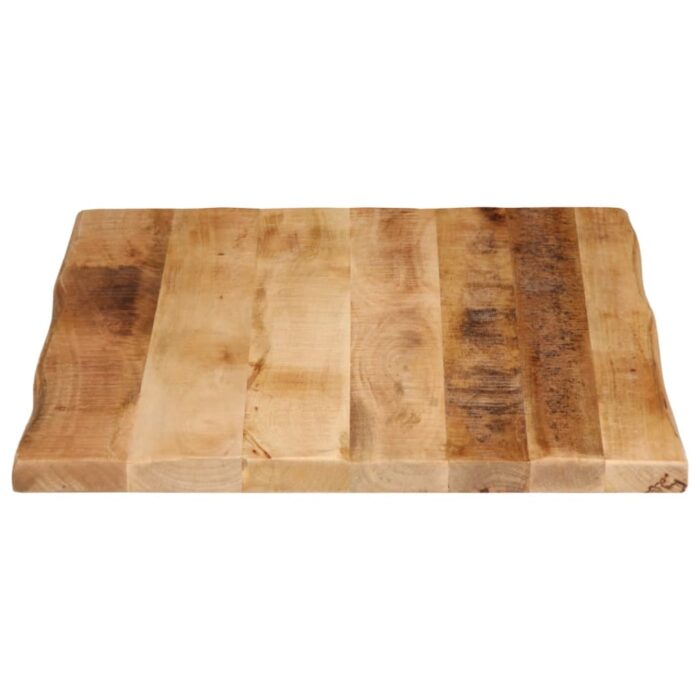 Dessus de table bord vivant 80x60x2,5 cm bois de manguier brut – Image 3