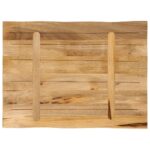 Dessus de table bord vivant 80x60x2,5 cm bois de manguier brut – Image 4