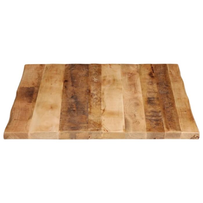 Dessus de table bord vivant 90x80x2,5 cm bois de manguier brut – Image 3