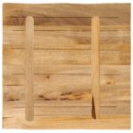 Dessus de table bord vivant 40x40x3,8 cm bois de manguier brut – Image 4