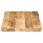 Dessus de table bord vivant 50x40x3,8 cm bois de manguier brut – Image 3