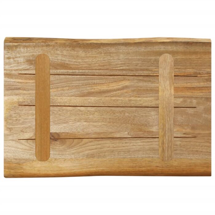Dessus de table bord vivant 50x40x3,8 cm bois de manguier brut – Image 4