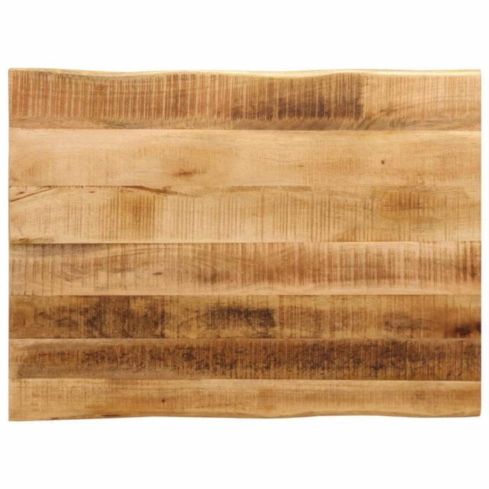 Dessus de table bord vivant 70x60x3,8 cm bois de manguier brut – Image 1