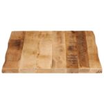Dessus de table bord vivant 70x60x3,8 cm bois de manguier brut – Image 3