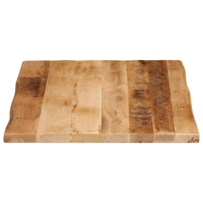 Dessus de table bord vivant 70x60x3,8 cm bois de manguier brut – Image 3