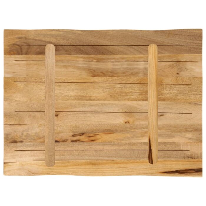 Dessus de table bord vivant 70x60x3,8 cm bois de manguier brut – Image 4