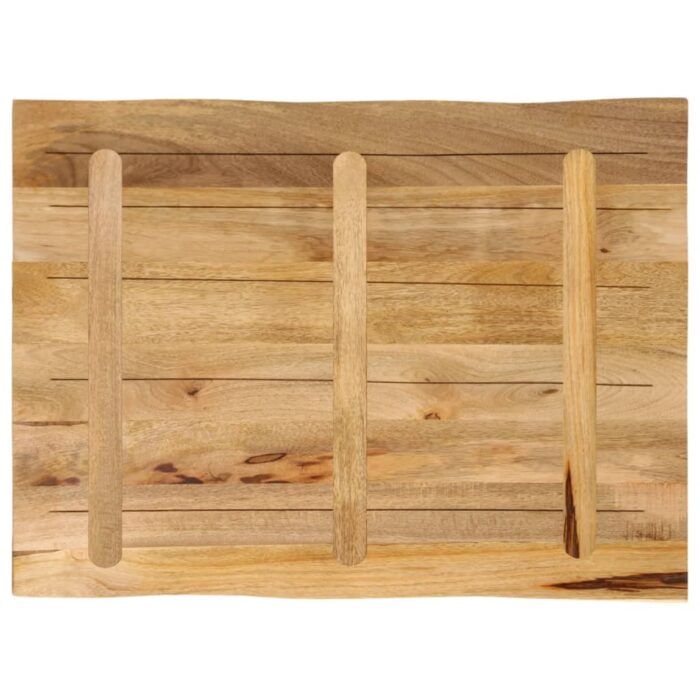Dessus de table bord vivant 90x60x3,8 cm bois de manguier brut – Image 4