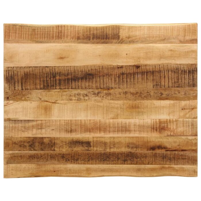 Dessus de table bord vivant 90x80x3,8 cm bois de manguier brut – Image 1