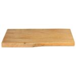 Dessus de table 70x40x2,5 cm bord vivant bois massif manguier – Image 2