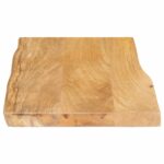 Dessus de table 70x40x2,5 cm bord vivant bois massif manguier – Image 3