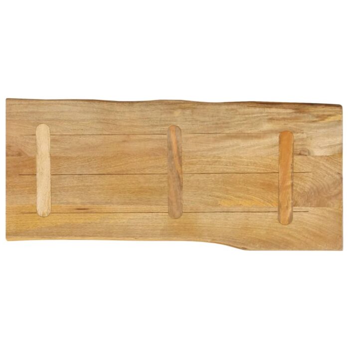 Dessus de table 90x40x2,5 cm bord vivant bois massif manguier – Image 4