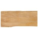 Dessus de table 100x40x2,5 cm bord vivant bois massif manguier